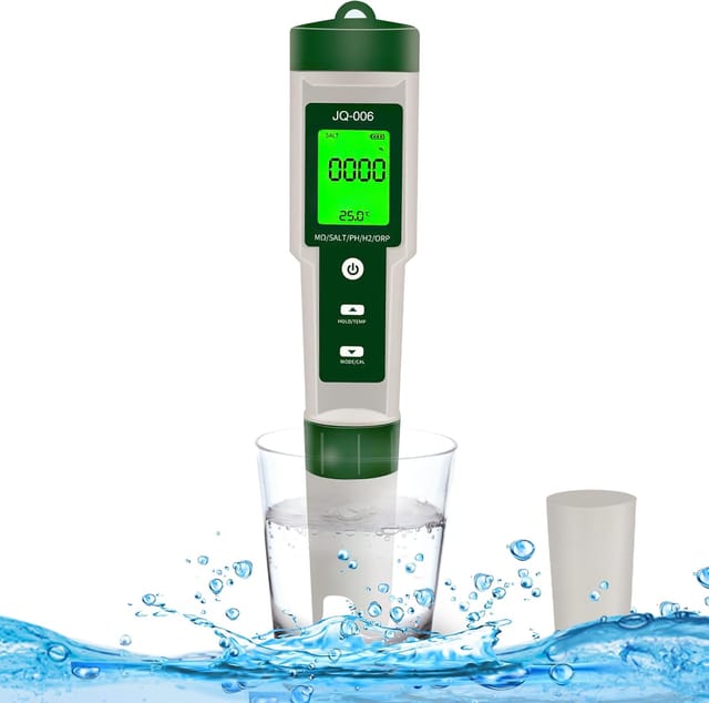 Digitales 10-in-1-ph-messgerät Mit Hintergrundbeleuchtetem Display, Hohe Genauigkeit Für Ph-wert, Tds, Salzgehalt, Dichte, Orp, Leitfähigkeit, Wasserstoff, Spezifischen Widerstand Und Temperatur.