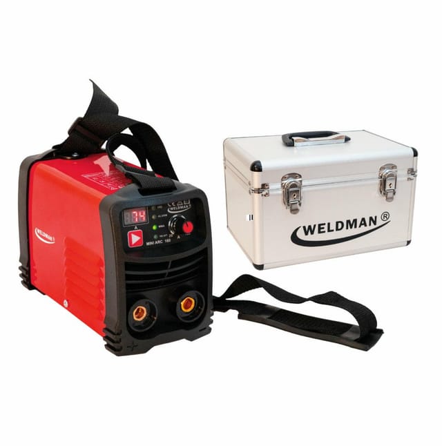 Schweißgerät Inverter Weldman Arc-160 Mini Synergia, Tragbar, Ideal Für De Lichtbogenschweißen, Hohe Energieeffizienz, Inkl. Tragekoffer, Einfach De Zu Bedienen Und Zu Transportieren.