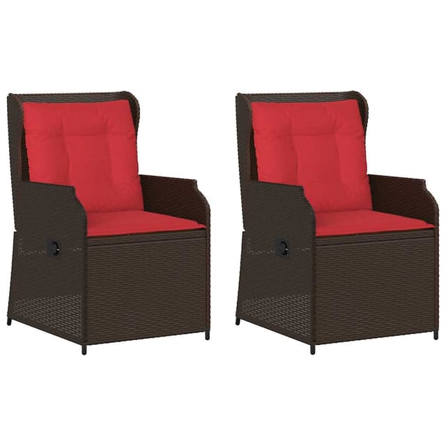 Gartenbank 2 Pcs Braun Poly-rattan Vidaxl