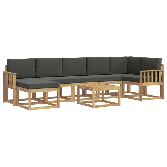 Outdoor-sofagarnitur 8 Pcs Weiß Und Anthrazit Polyester Vidaxl
