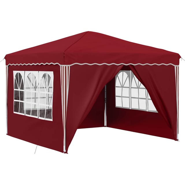 Pop-up Partyzelt Bordeauxrot 288 X 288 X 245 Cm Oxford-stoff Vidaxl