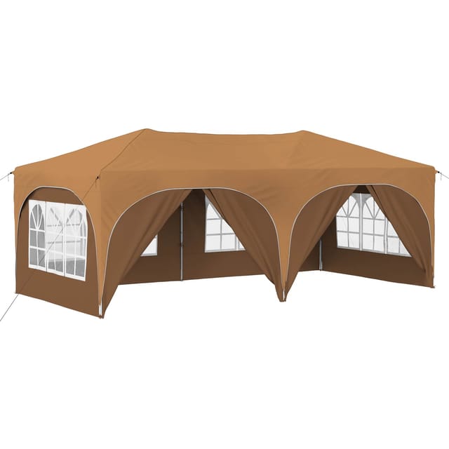 Pop-up Partyzelt Beige 575 X 288 X 245 Cm Oxford-stoff Vidaxl