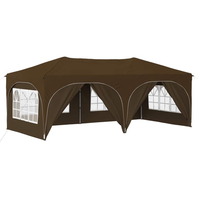 Pop-up Partyzelt Taupe 575 X 288 X 245 Cm Oxford-stoff Vidaxl