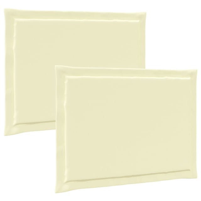 Sitzkissen 2 Stk. Creme 47 X 36 X 2 Cm Polyester Vidaxl