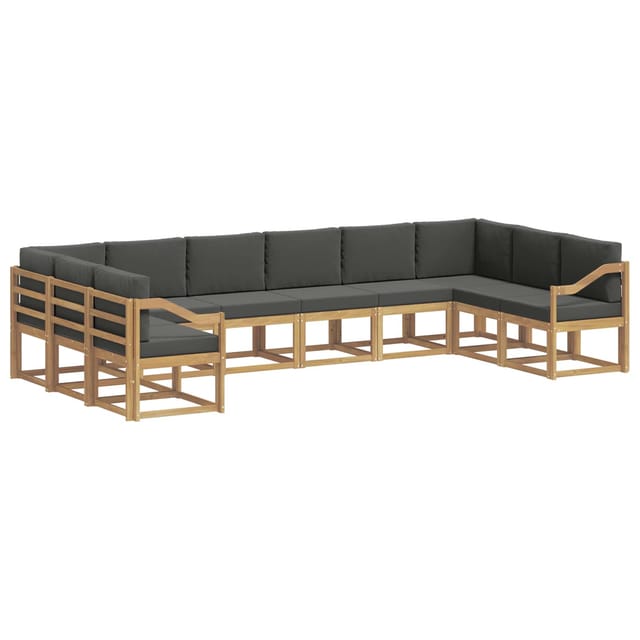 Outdoor-sofagarnitur Mit Kissen 10 Pcs Weiß Und Anthrazit Vidaxl