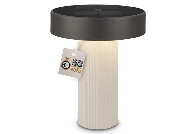 Led Tischleuchte Solar, Tischlampe Kabellos, Ø16x20cm 1w 150lm 3000k Warmweiß, Weiß Anthrazit - Tischlampe Akku Für Wohnzimmer Flur Balkon Terasse