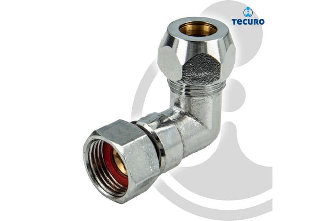Tecuro - Winkel-verschraubung 3/8 Zoll / Ø 10 Mm, Mit Überwurfmutter Glanzverchromt