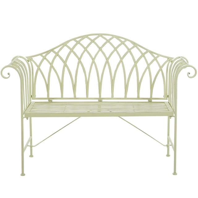 Gartenbank Milazzo 130 Cm Metall Hellgrün