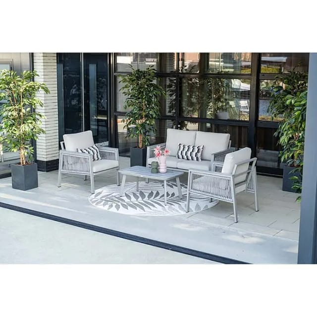 GARDEN IMPRESSIONS Loungeset, 4-teilig, Aluminium/Vironwood, taupe/sand - beige