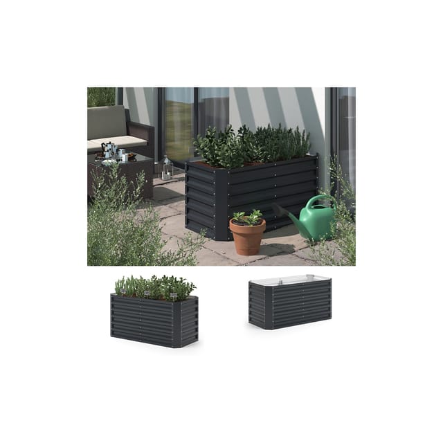 OK-Living Hochbeet Anthrazit 120 x 60 cm