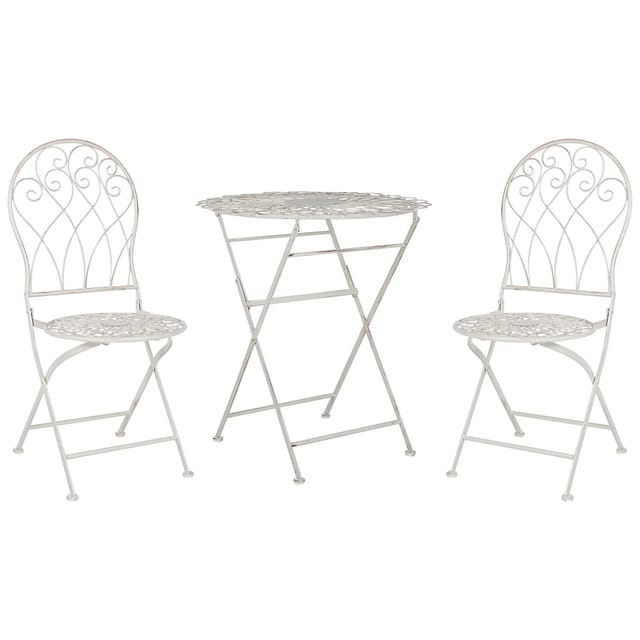 Beliani Bistro Set STIFFE Cremeweiß