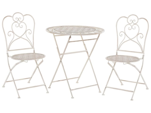 Beliani Bistro Set TRIESTE Hellbeige 70x70x92