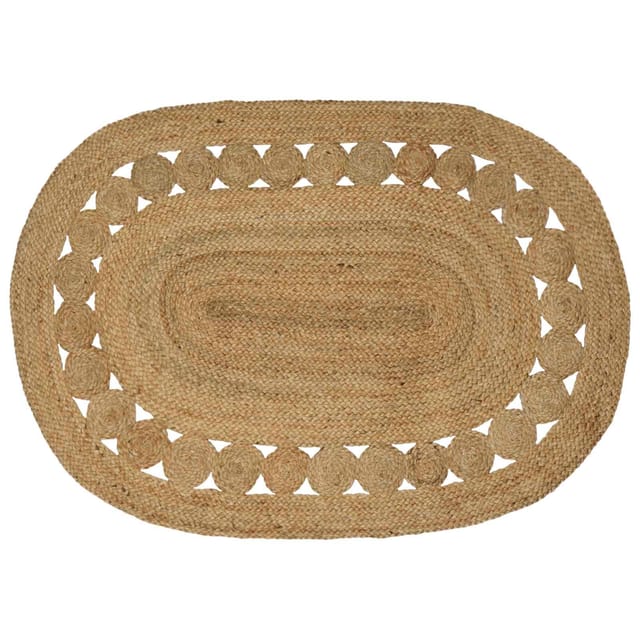 vidaXL Teppich Braun 100 x 152 cm Jute 42010805