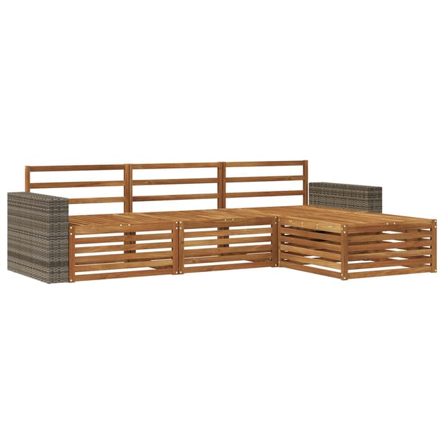 vidaXL Outdoor-Sofagarnitur 4 Stk Natur Massivholz Akazie 3383217