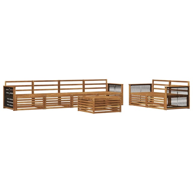 vidaXL Outdoor-Sofagarnitur 7 Stk Natur Massivholz Akazie 3383052