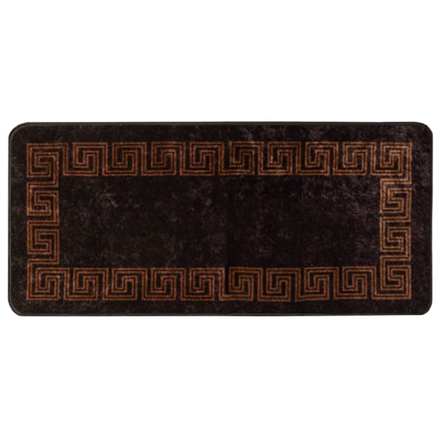 vidaXL Teppichläufer MARSA Schwarz 100 x 200 cm Polyester und PVC 42023294