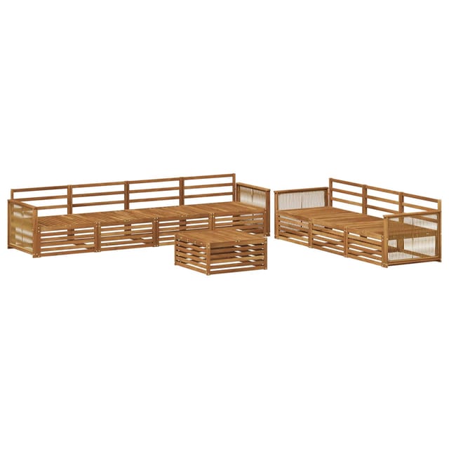 vidaXL Outdoor-Sofagarnitur 8 Stk Natur Massivholz Akazie 3383117