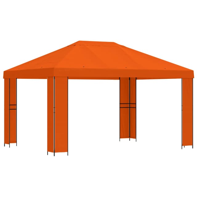 vidaXL Pavillon 4 x 3 m Orange Polyester und Stahl 190 900381