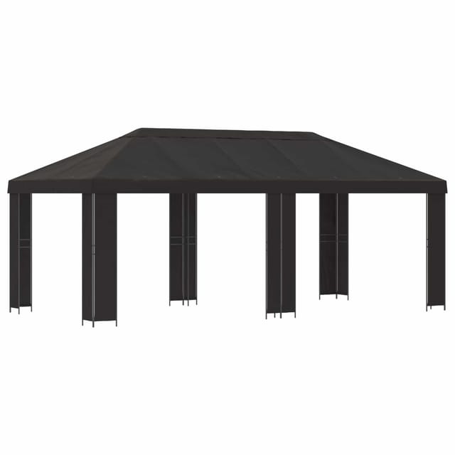 vidaXL Garten Pavillon 6 x 3 m Anthrazit Polyester und Stahl 190 3376009
