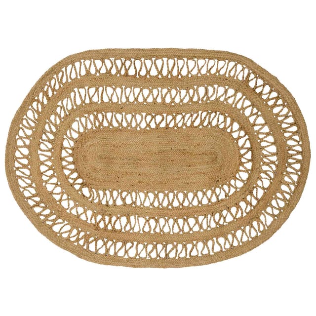 vidaXL Teppich Braun 100 x 152 cm Jute 42010814