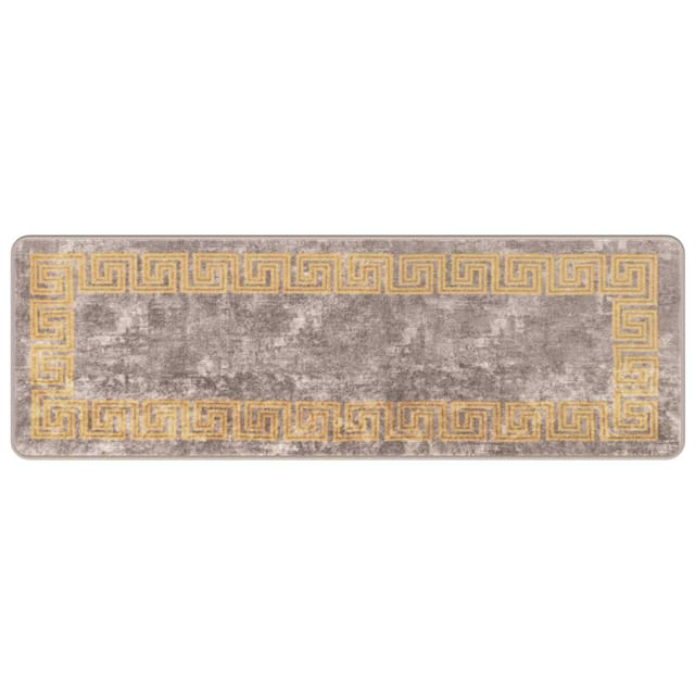 vidaXL Teppichläufer MARSA Grau 50 x 150 cm Polyester und PVC 42023345