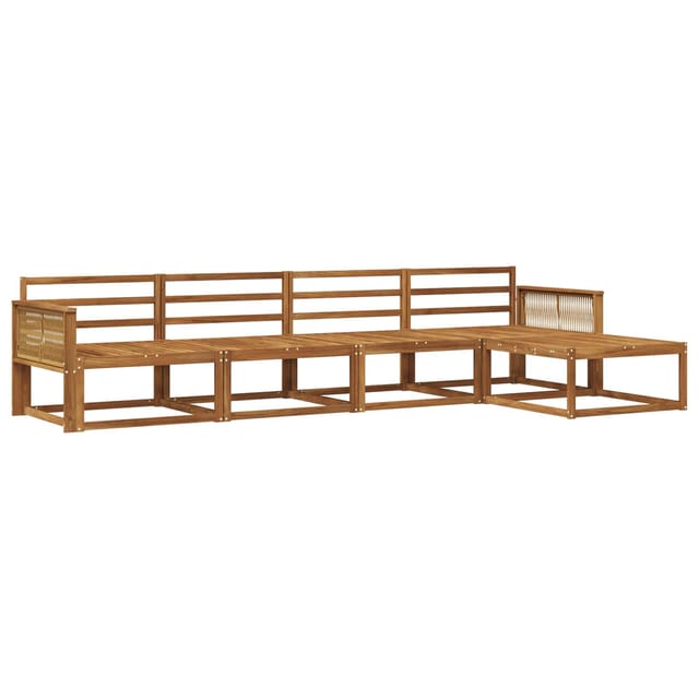 vidaXL Outdoor-Sofagarnitur 5 Stk Natur Massivholz Akazie 3382487
