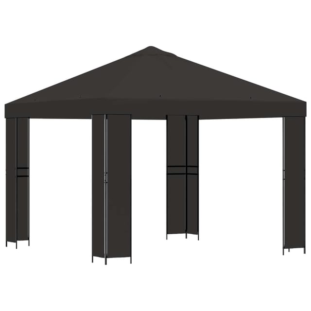 vidaXL Pavillon 3 x 3 m Anthrazit Polyester und Stahl 190 900351