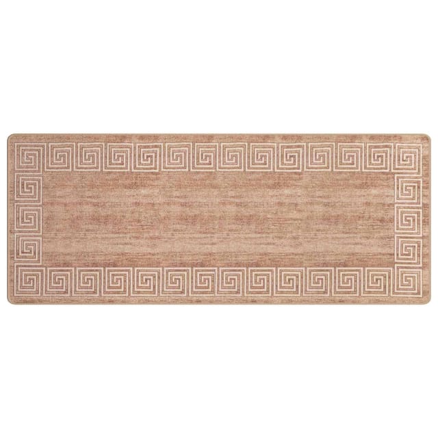 vidaXL Teppichläufer MARSA Weiß 100 x 400 cm Polyester und PVC 42023320