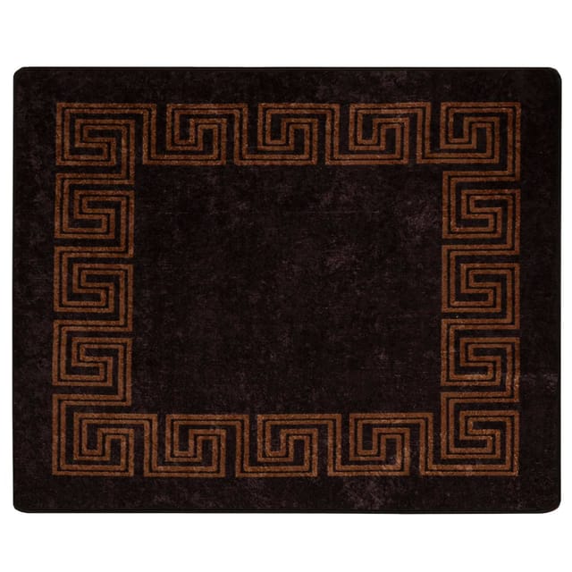vidaXL Teppichläufer MARSA Schwarz 80 x 100 cm Polyester und PVC 42023286