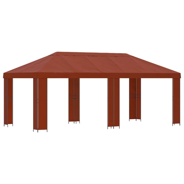 vidaXL Garten Pavillon 6 x 3 m Terrakotta Polyester und Stahl 190 3376010