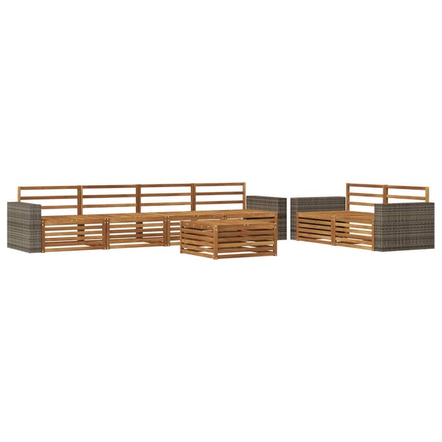 vidaXL Outdoor-Sofagarnitur 7 Stk Natur Massivholz Akazie 3383067