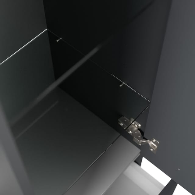 Posseik Hochschrank mit Glaseinlagen 120 cm Grafit