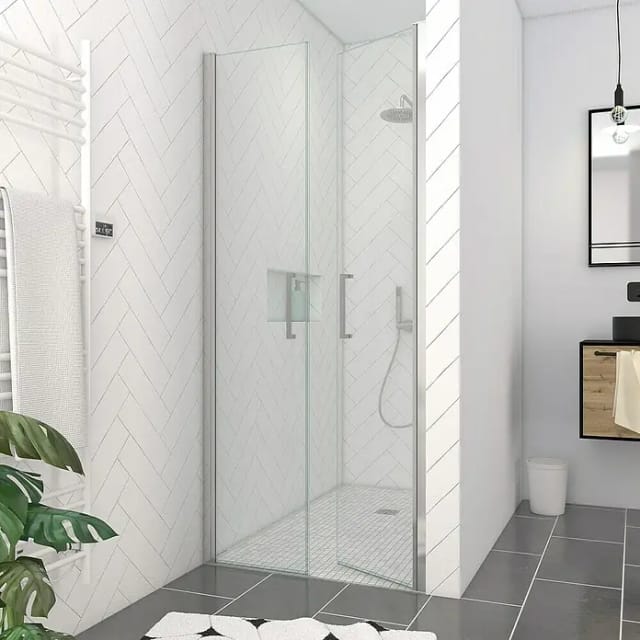 Aurlane Glasdusche Silver Calm 90 Chrom 90 cm x 200 cm