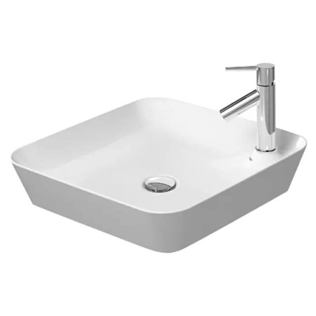 Duravit Aufsatzwaschbecken Cape Cod 46x46cm, m HL, Armat.insel, o. ÜL, Weiß