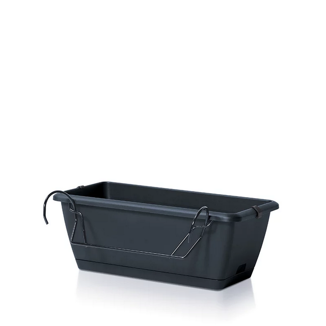 Balkonkasten 'Respana Easy Care W' anthrazit Kunststoff 39,7 x 19 x 14 cm