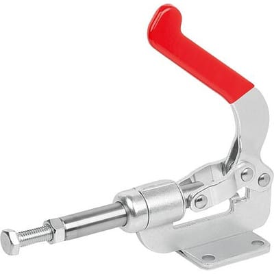 SCHUBSTANGENSPANNER STANDARD, FORM:C, F2=3575, STAHL VERZINKT, KOMP:KUNSTSTOFF ROT