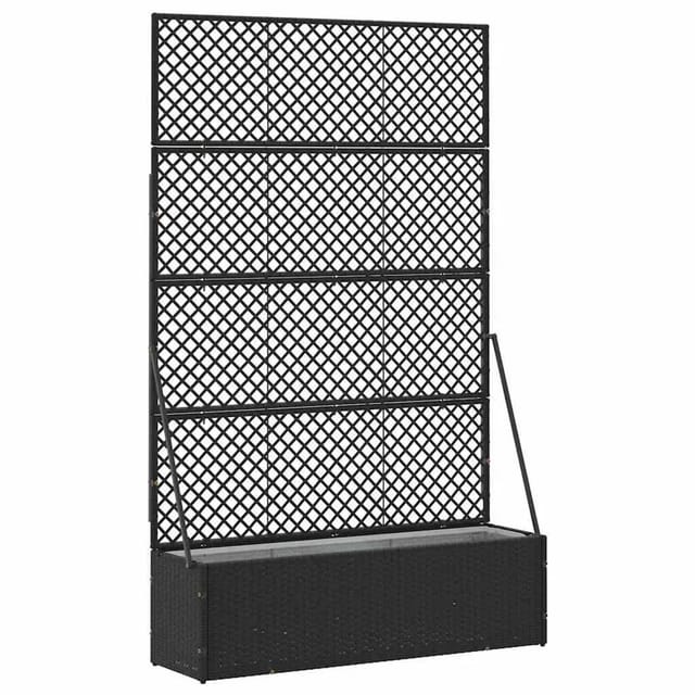 vidaXL Blumentopf Garten-Spalier-Pflanzer Schwarz 105 x 30 x 170 cm Metall (1 St)