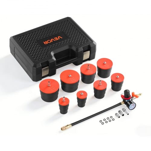 VEVOR Turbo Ladedruck Lecktester Set 0–80 PSI Prüfset für Turbo System Leckagen mit 4 Paar Gestuften Adaptern 1-3/8 bis 3-1/2 Zoll inkl Luftanschlüssen zur Ladeluftkühler und Ansaugrohr Prüfung