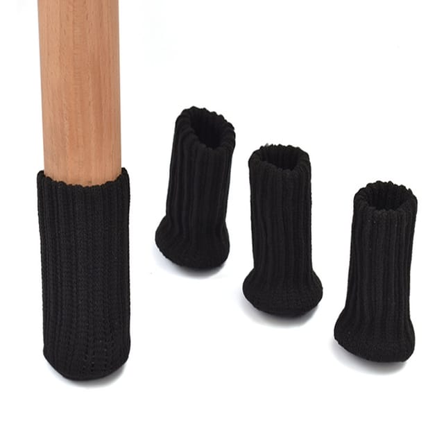 Set Mit 4 Filz-woll-bodenschonern Für Stuhlbeine, Rutschfest Und Dick Für Möbel, Geräuschlose Und Kratzfeste Stuhlsocken Für Hartholzböden, Verschleißfeste Pads