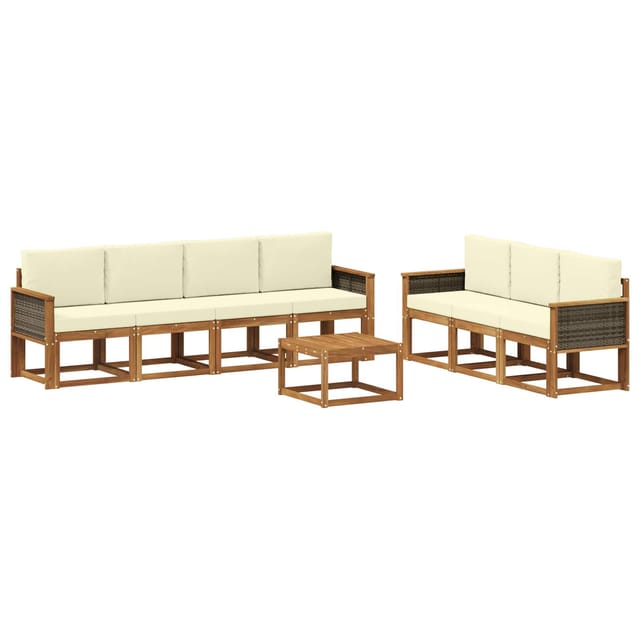 Outdoor-sofagarnitur Mit Kissen 7 Pcs Vidaxl