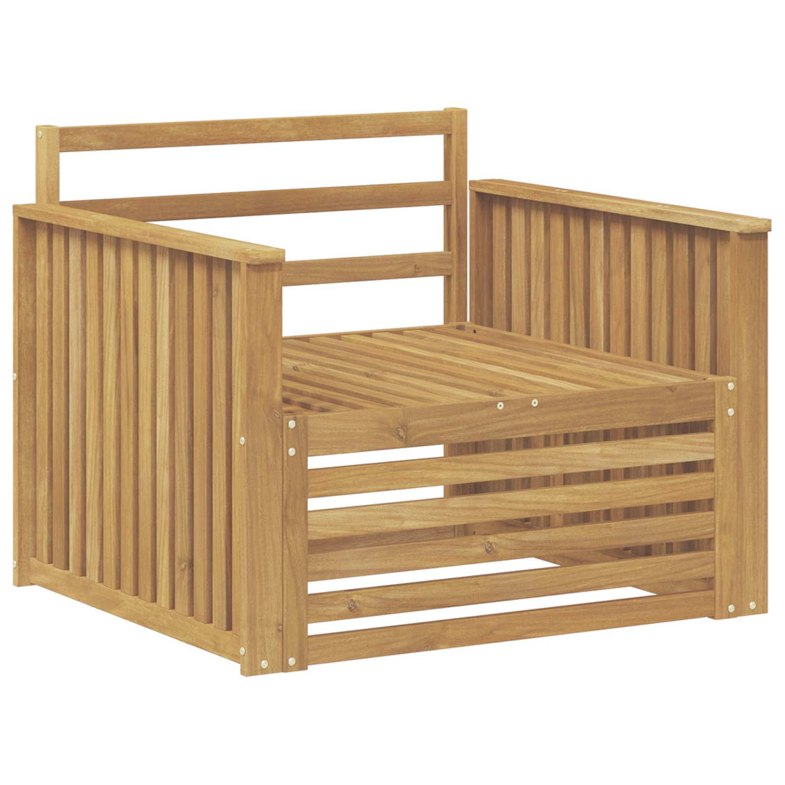 Outdoor-sofa Massivholz Akazie Weiß Vidaxl