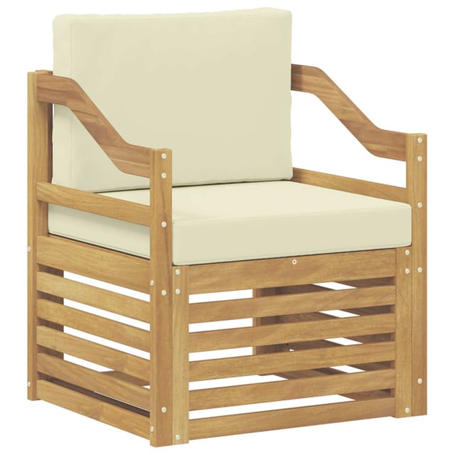 Outdoor-sofa Polyester Weiß Und Creme Vidaxl