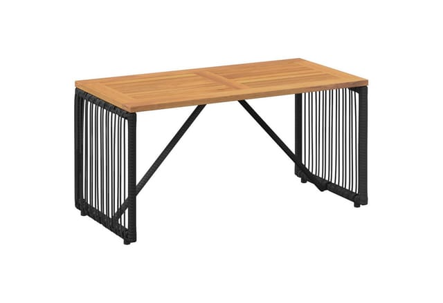Tisch Für Outdoor Schwarz Und Braun 80 X 40 X 40 Cm Poly-rattan Vidaxl