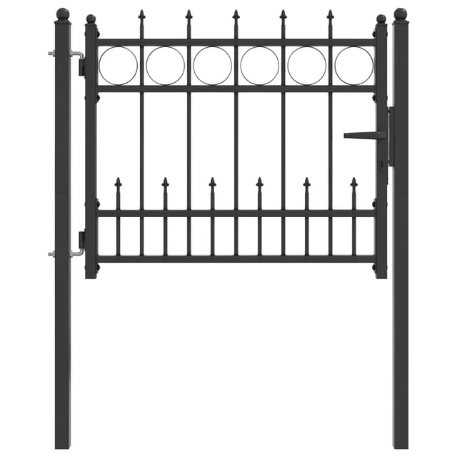 Zauntor Horst 100 X 75 Cm Metall Schwarz Abschließbar Vidaxl