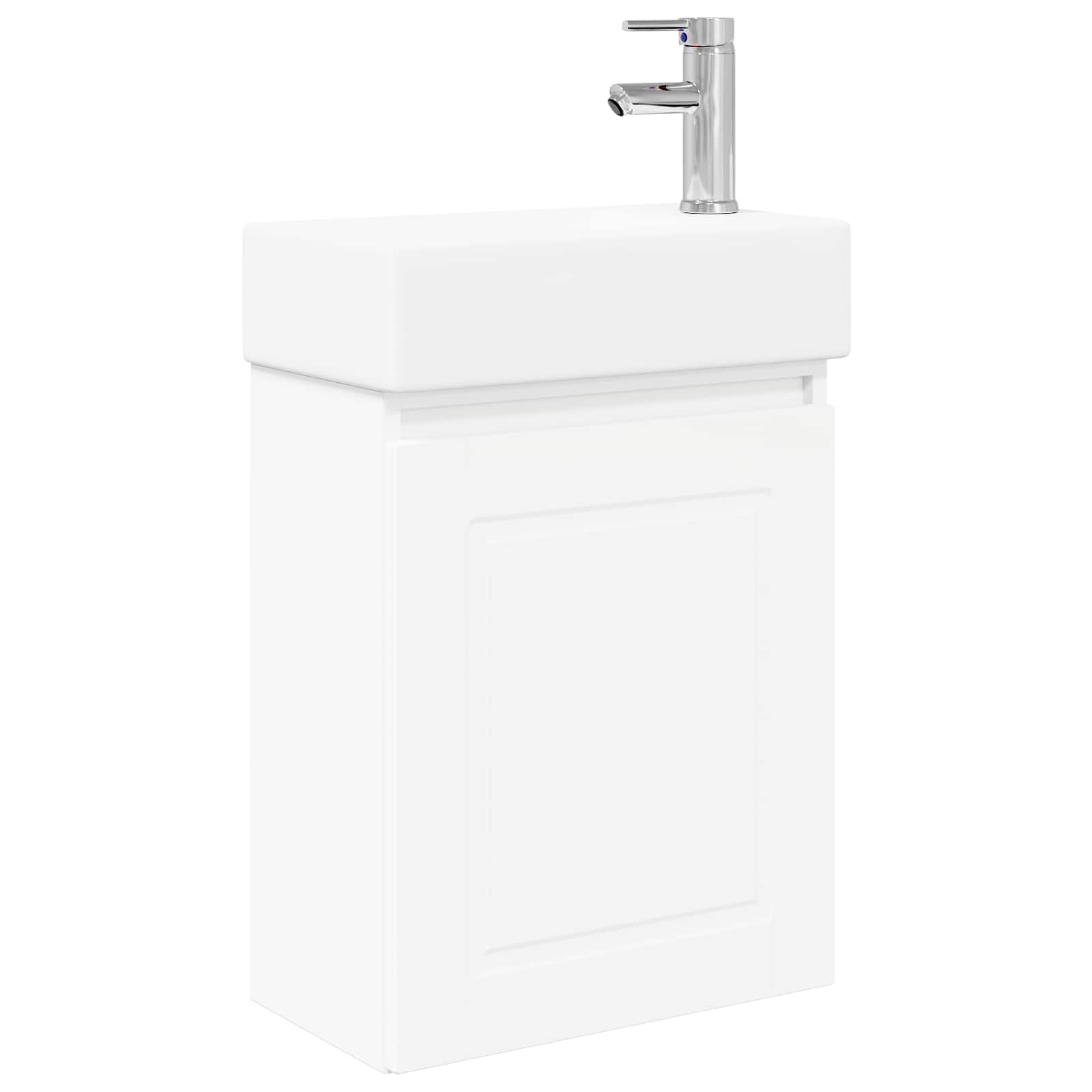 Badezimmer Waschtischunterschrank Mit Wasserhahn Weiß Vidaxl
