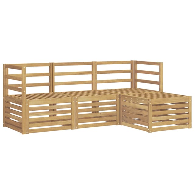 Outdoor-sofagarnitur 4 Pcs Weiß Massivholz Akazie Vidaxl