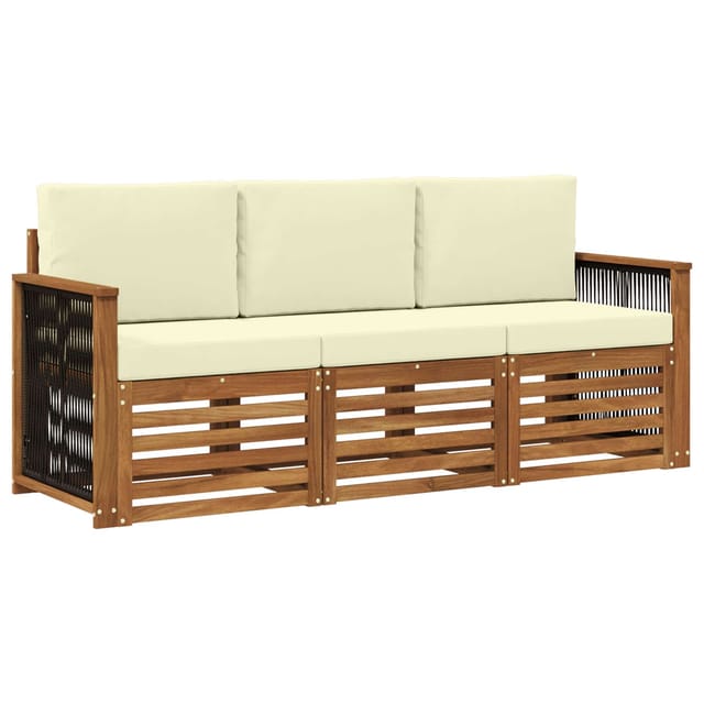 Sofagarnituren Mit Kissen 3 Pcs Massivholz Akazie Vidaxl