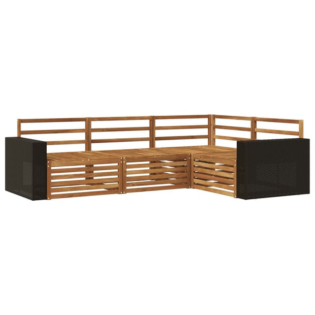 Outdoor-sofagarnitur 4 Pcs Natur 255,5 X 176,5 X 73 Cm Vidaxl