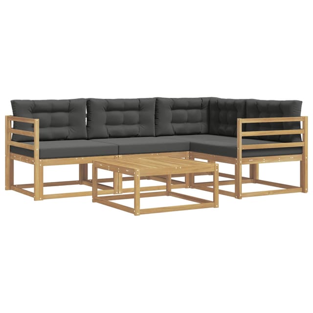 Outdoor-sofagarnitur 5 Pcs Weiß Und Anthrazit 79 X 79 X 37 Cm Vidaxl