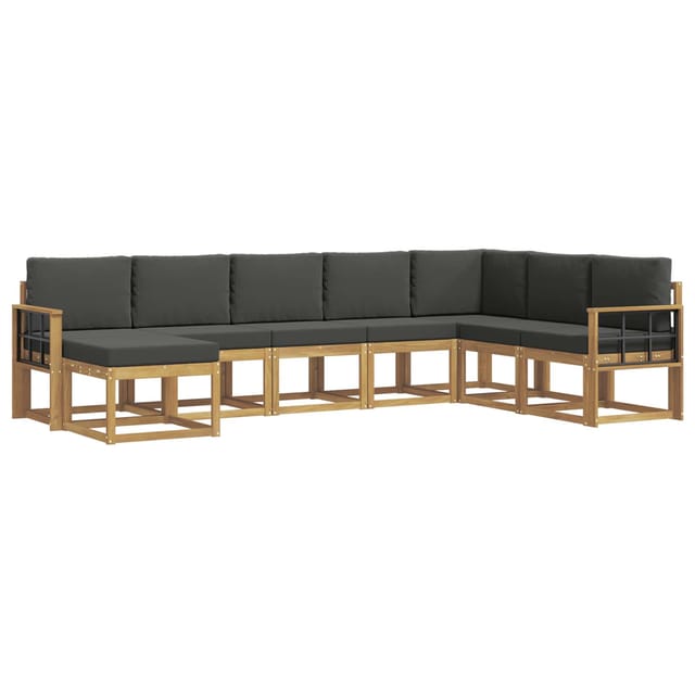 Outdoor-sofagarnitur Mit Kissen 8 Pcs Weiß Und Anthrazit Vidaxl